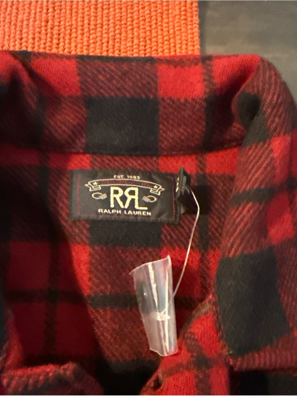 Ralph Lauren Double RL Red & Black Buffalo Plaid Shirt Jacket Size S